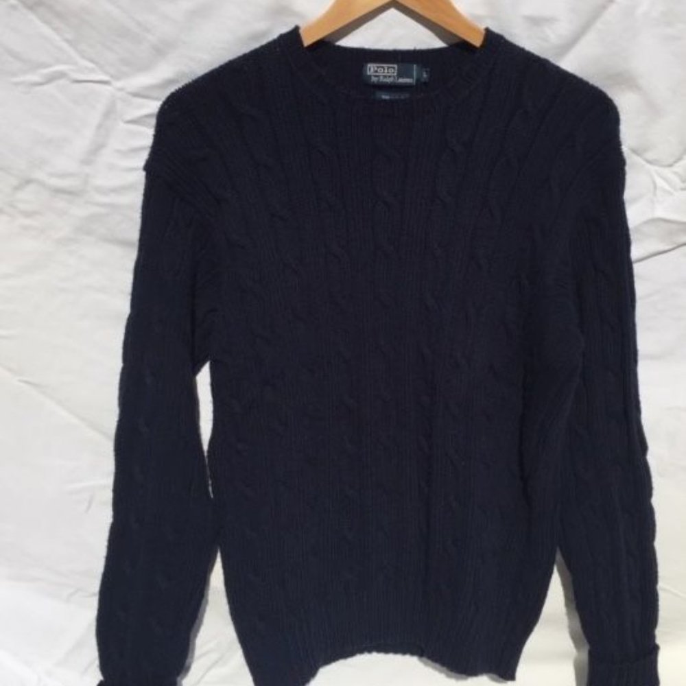 Polo by Ralph Lauren crew neck sweater cable knit